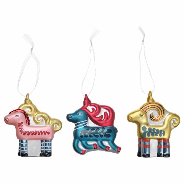 Ağaç Süsü Sırça Hayvan 8 cm 3 Adet