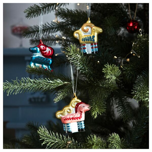 Ağaç Süsü Sırça Hayvan 8 cm 3 Adet