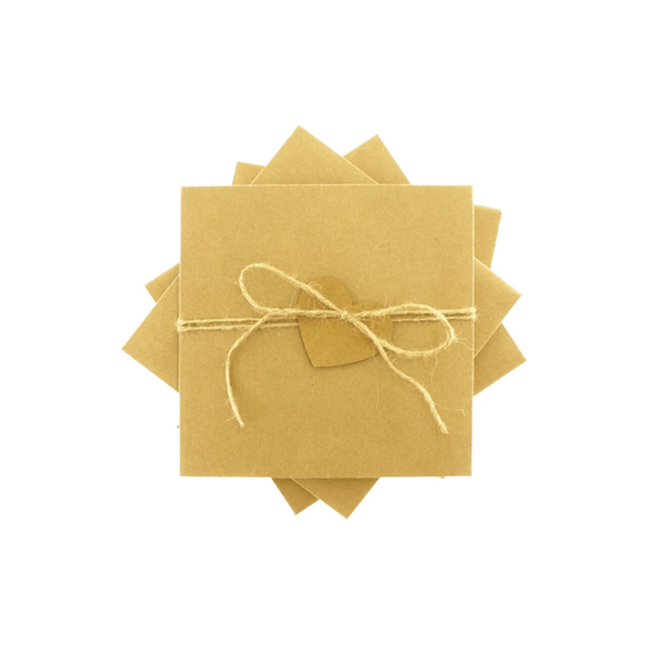 Kraft Kalpli ve İpli Kraft Zarf 15x15 cm