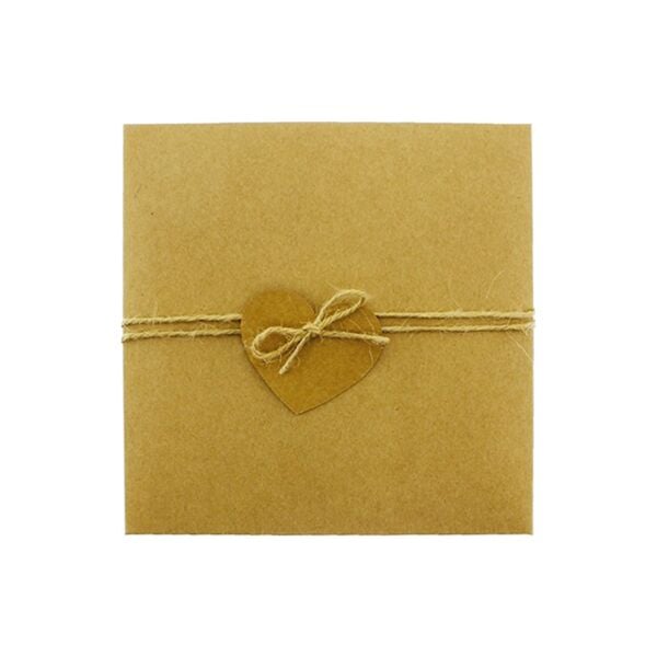 Kraft Kalpli ve İpli Kraft Zarf 15x15 cm