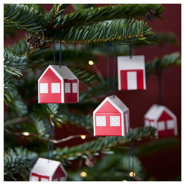 Ağaç Süsü Evler 4x5 cm 3 Adet