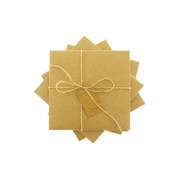 Kraft Etiketli ve İpli Kraft Zarf 15x15 cm