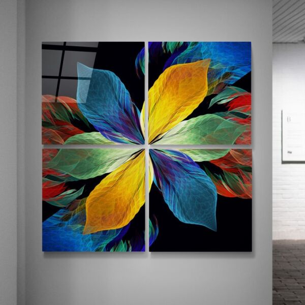 Şans Çiçeği Quadro Cam Tablo