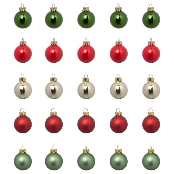 Ağaç Süsü Karışık Renkler 3,5 cm 25 Adet