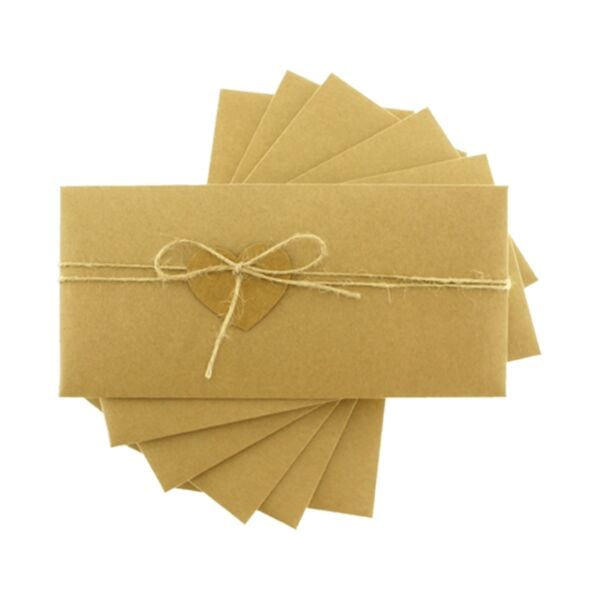 Kraft Kalpli ve İpli Kraft Zarf 21x10 cm