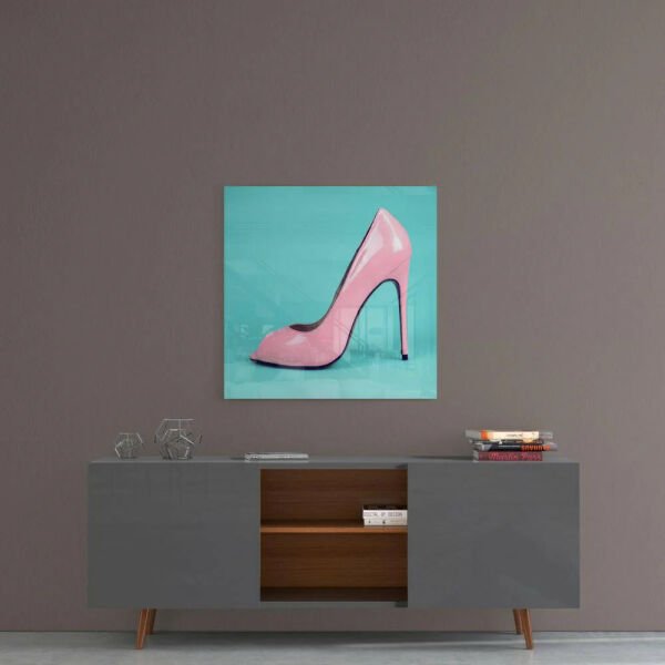 Topuklu Ayakkabı Cam Tablo