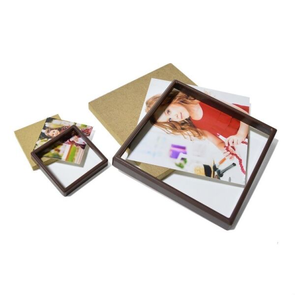 7 Fotoğraflı Ahşap Kendin Yap Magnet Anı Çerçevesi 22x42 cm