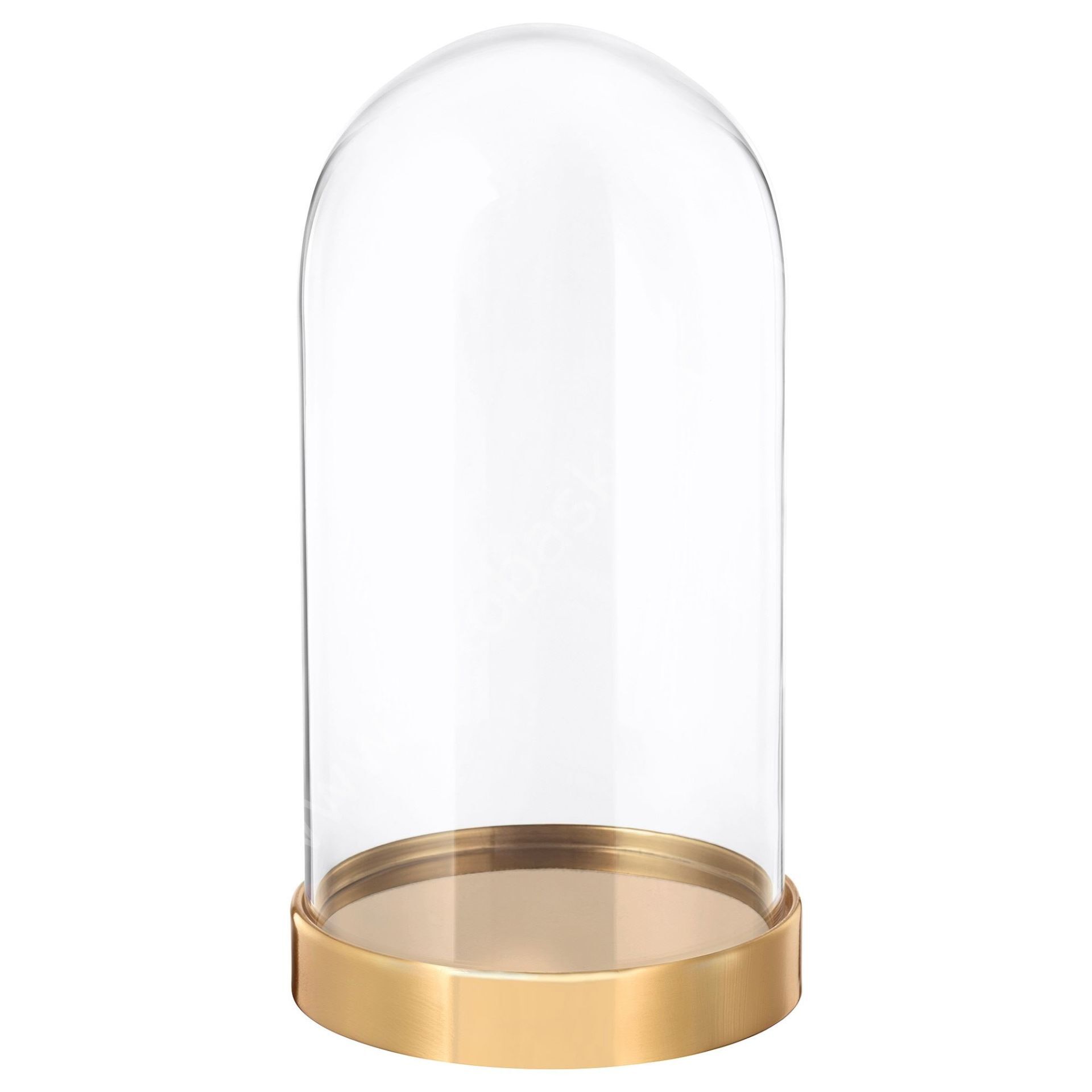 Gold Altlıklı Cam Fanus 14x27 cm