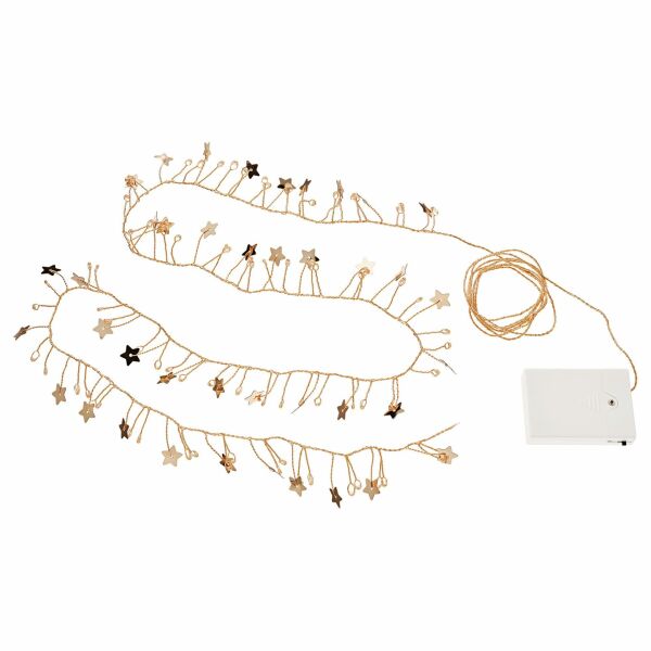 Aydınlatma Zinciri Yıldız 80'li Pilli 2,7 Metre