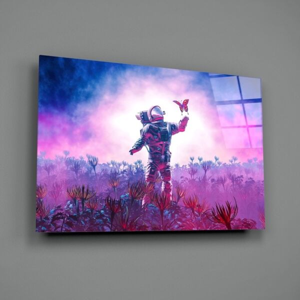 Kelebekler Diyarı Cam Tablo