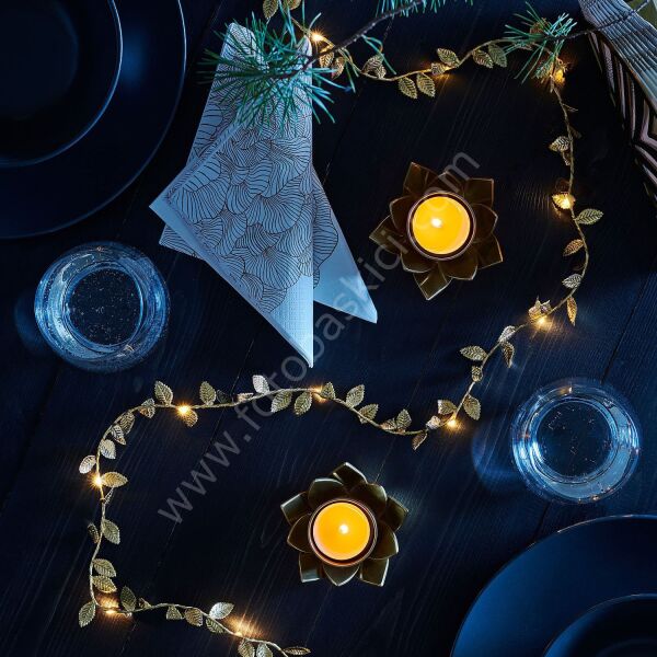 Aydınlatma Zinciri Gold 40'lı Pilli 4,5 Metre