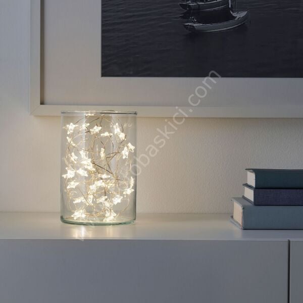 Aydınlatma Zinciri Yıldız 40'lı Pilli 5,5 Metre