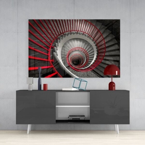 Mozaik Merdiven Cam Tablo