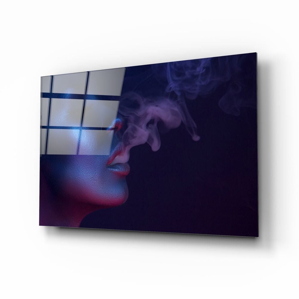 Kadın Portre Cam Tablo No:2029