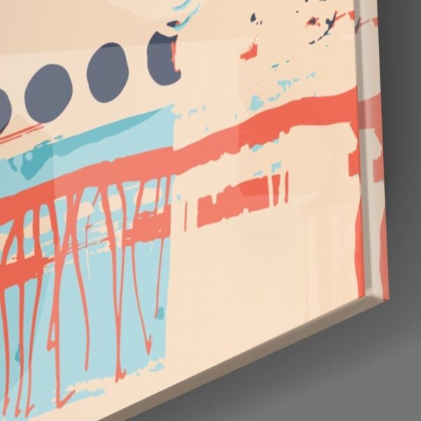 Soyut Renkler Cam Tablo