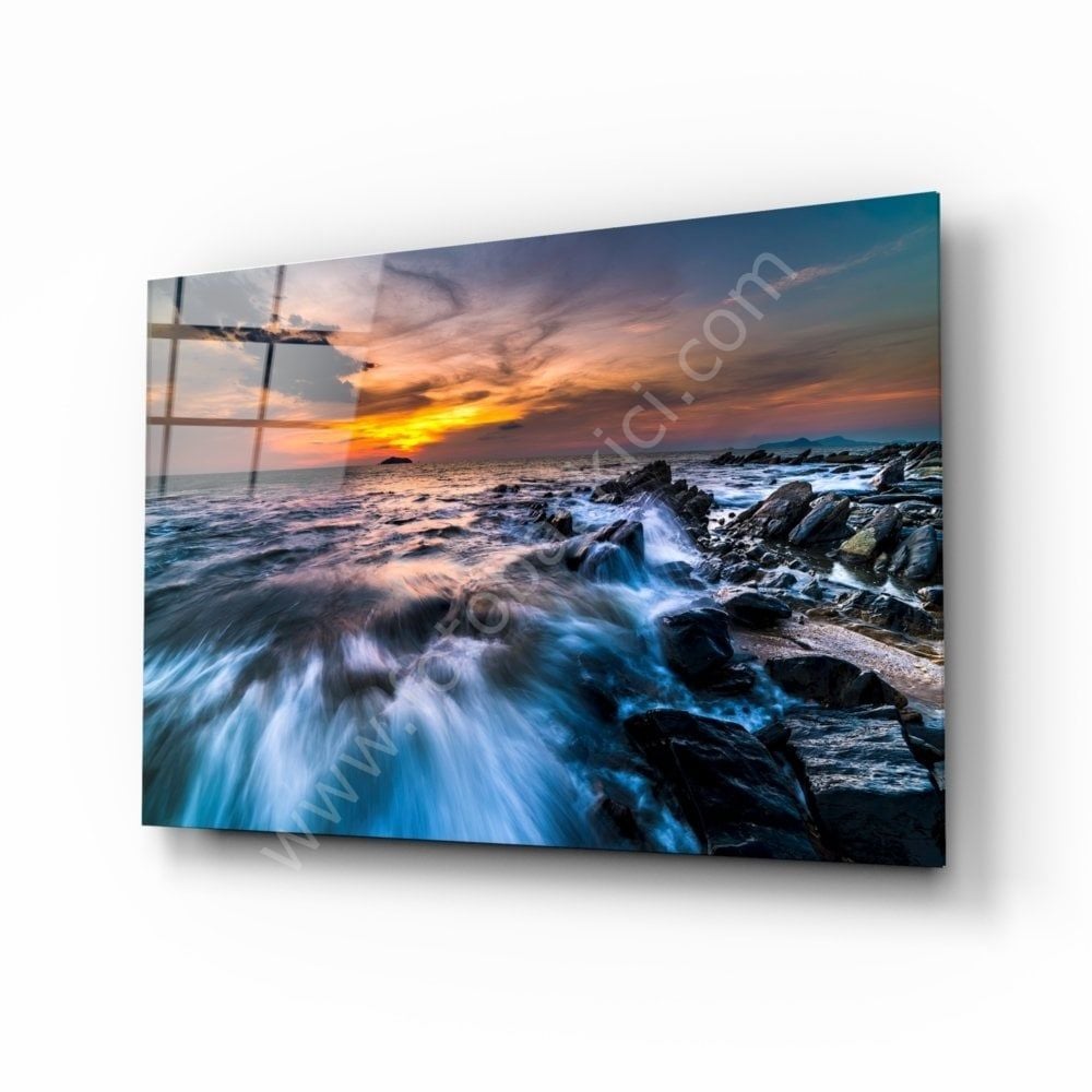 Sonsuz Deniz Cam Tablo
