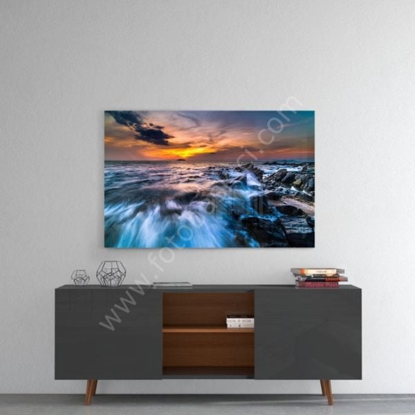 Sonsuz Deniz Cam Tablo