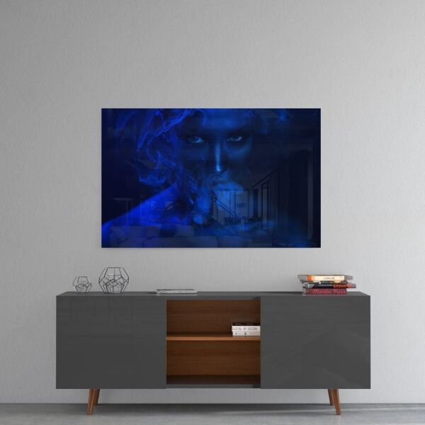 Kadın Portre Cam Tablo No:2027