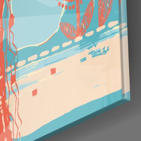 Soyut Renkler Cam Tablo