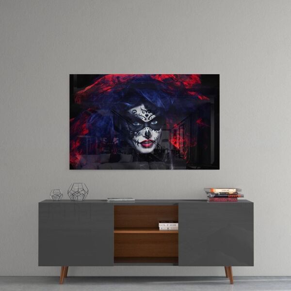 Kadın Portre Cam Tablo No:2026