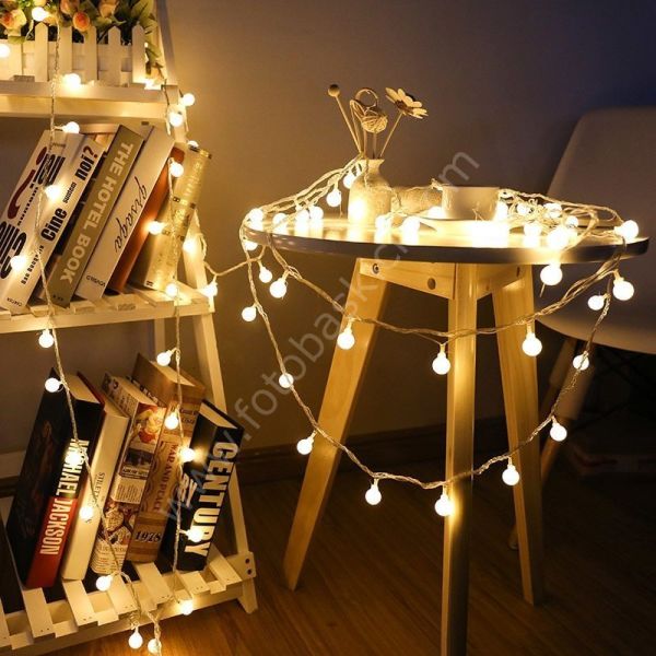 10 Mini Top Ampullü Pilli Led Işık (Renk Seçenekli)