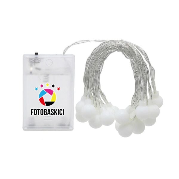 20 Mini Top Ampullü Pilli Led Işık (Renk Seçenekli)