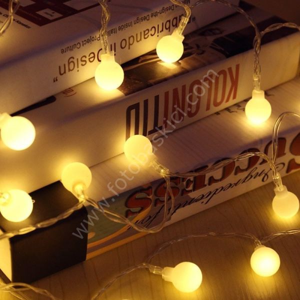 20 Mini Top Ampullü Pilli Led Işık (Renk Seçenekli)