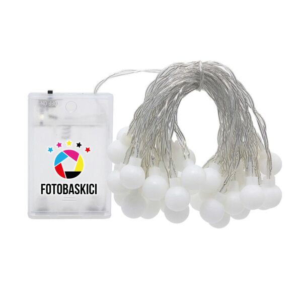 40 Mini Top Ampullü Pilli Led Işık (Renk Seçenekli)