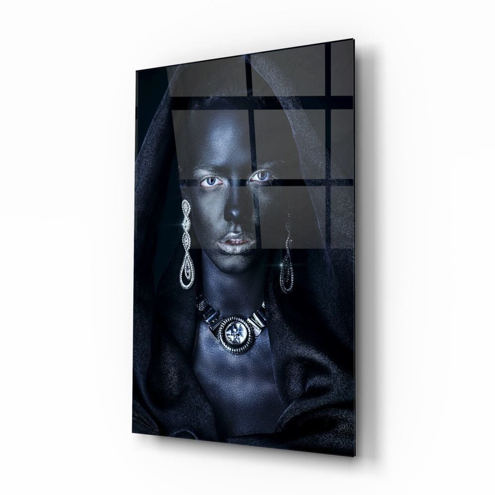 Kadın Portre Cam Tablo No:2025