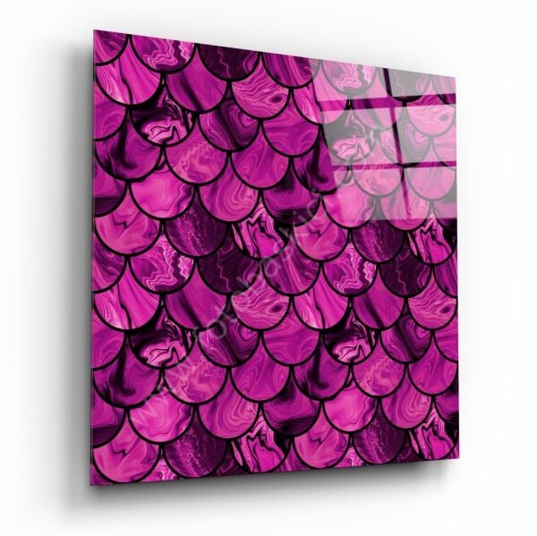 Pembe Pullar Cam Tablo