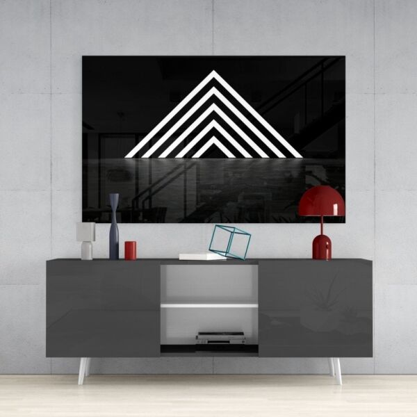 Neon Üçgen Cam Tablo