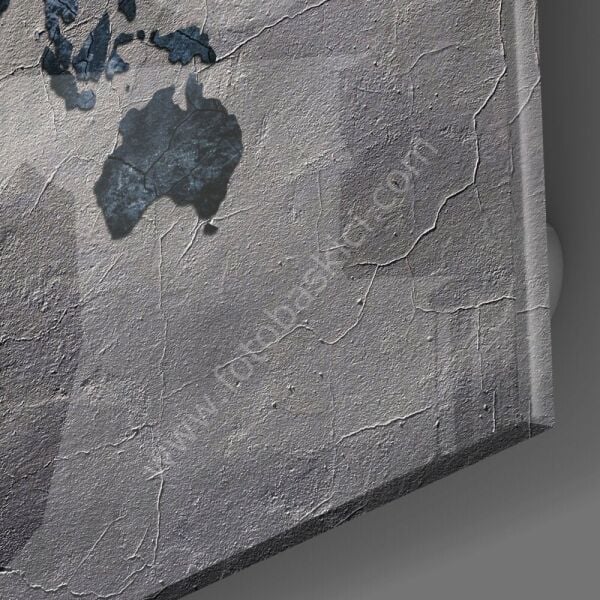 Dünya Haritası Cam Tablo