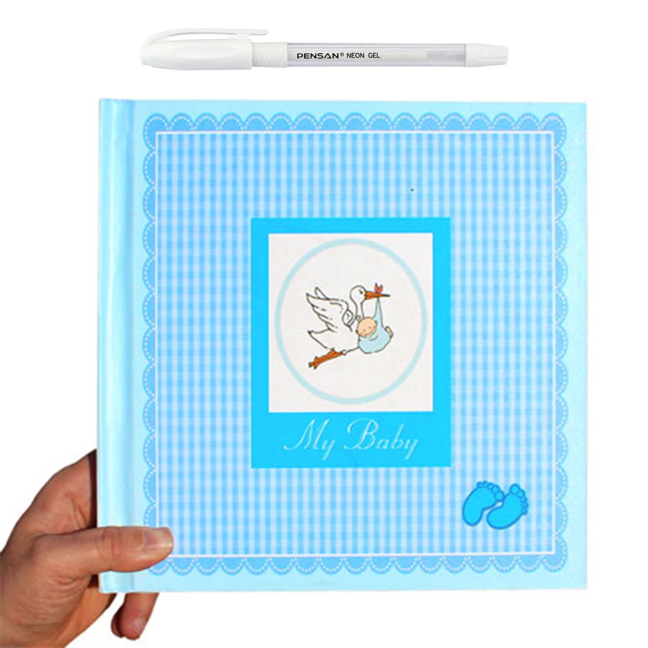 Beyaz Kalemli Anı Defteri - My Baby (Mavi)