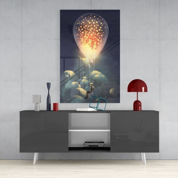 Yıldızlı Rüya Cam Tablo