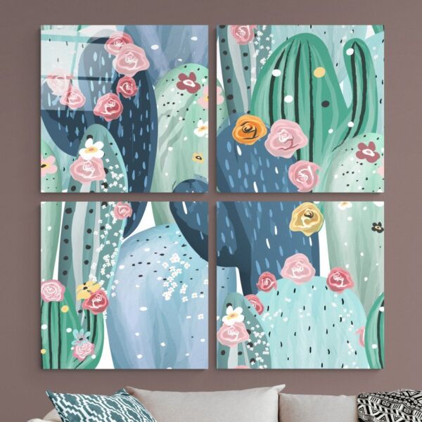 Kaktüsler Quadro Cam Tablo