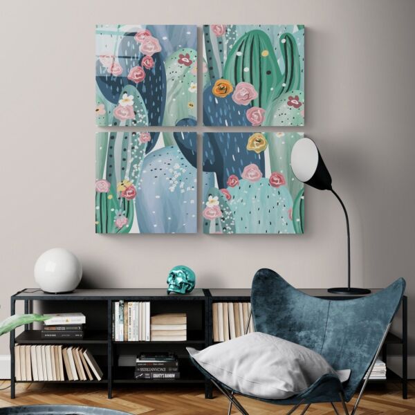 Kaktüsler Quadro Cam Tablo