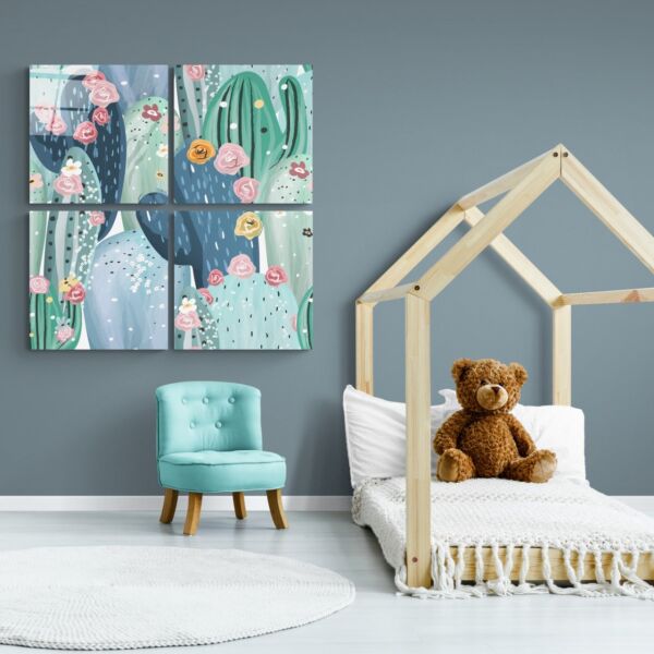 Kaktüsler Quadro Cam Tablo